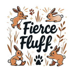 fierce fluff bunnies SVG PNG design with bold lettering, floral elements