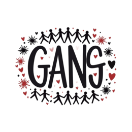 gans people SVG PNG design with bold lettering