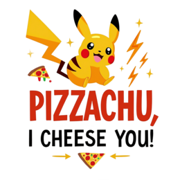 pizzachu pizza shirt SVG PNG design with bold lettering