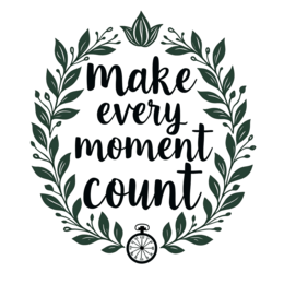 motivational quotes flora SVG PNG design with bold lettering, black and white floral elements, an uplifting message