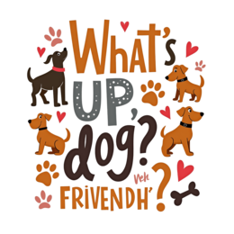 dogs SVG PNG design with bold lettering