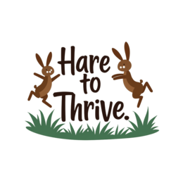 hare thrive SVG PNG design with bold lettering