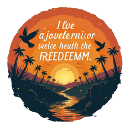 sunset palm trees quote SVG PNG design with bold lettering, an uplifting message