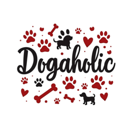 dog love pattern SVG PNG design with bold lettering