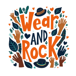 weary rock SVG PNG design with bold lettering, orange floral elements