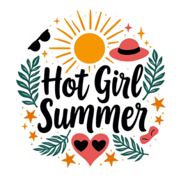 hot girl summer graphics SVG PNG design with bold lettering