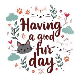 quotes fur day SVG PNG design with bold lettering, orange and red floral elements