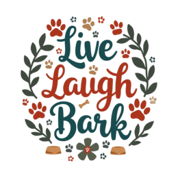 quotes live laugh bark flower SVG PNG design with red and green floral elements