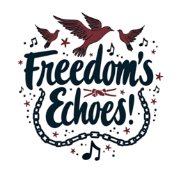 freedom birds music SVG PNG design with bold lettering, an uplifting message