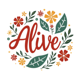 floral vibrant SVG PNG design with orange and red floral elements