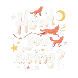 howl crescentmoon SVG PNG design with bold lettering