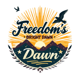 freedom dawn scenery shirt SVG PNG design with an uplifting message