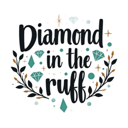 diamond SVG PNG design with hand-drawn style, bold lettering
