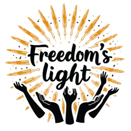 freedom light hands SVG PNG design with hand-drawn style, bold lettering, an uplifting message
