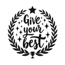 quote inspiration wreath SVG PNG design with bold lettering, black and white floral elements, an uplifting message