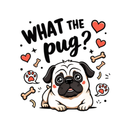 whatthepug pugillustration shirt SVG PNG design with bold lettering