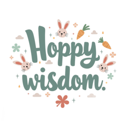 bunnies quote fun SVG PNG design with floral elements, an uplifting message