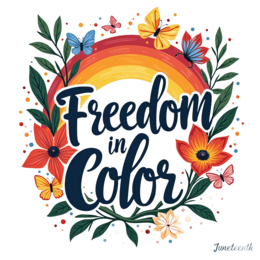 freedom color butterflies shirt SVG PNG design with hand-drawn style, bold lettering, white floral elements