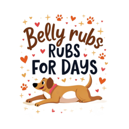 quotes belly rubs days SVG PNG design with bold lettering