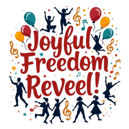 joyful freedom revel shirt SVG PNG design with bold lettering