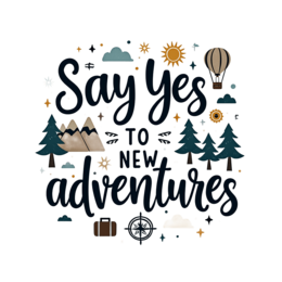 adventures mountains trees SVG PNG design with hand-drawn style, bold lettering