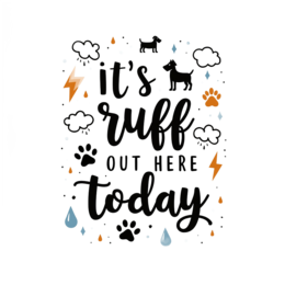 dogs weather funny SVG PNG design with bold lettering