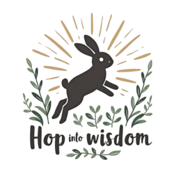 hop into wisdom rabbit shirt SVG PNG design with bold lettering, green floral elements, an uplifting message