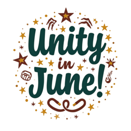 unity june SVG PNG design with bold lettering
