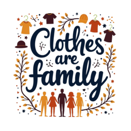 family clothing SVG PNG design with bold lettering, orange and yellow floral elements