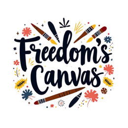 freedom canvas creativity shirt SVG PNG design with floral elements