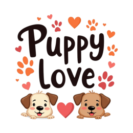 puppy love paws SVG PNG design with bold lettering