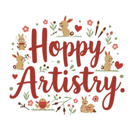 bunnies artistry SVG PNG design with red floral elements