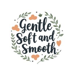 gentle soft smooth SVG PNG design with hand-drawn style, black and white floral elements