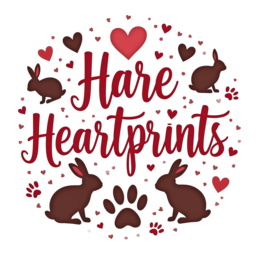 hare heartprints SVG PNG design with bold lettering