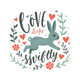 love hops swirls SVG PNG design with pink and red floral elements