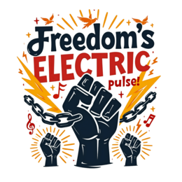 freedom electric pulse SVG PNG design with bold lettering