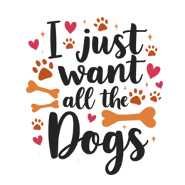 dogs paws bones shirt SVG PNG design with bold lettering