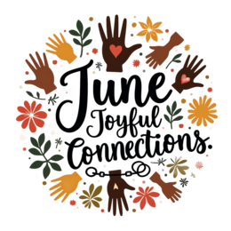 june connections joyful SVG PNG design with bold lettering, floral elements