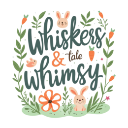 whimsical bunnies flora SVG PNG design with bold lettering, green floral elements