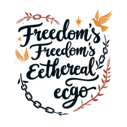 freedom calligraphy shirt SVG PNG design with hand-drawn style, bold lettering