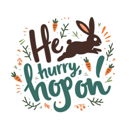 rabbit carrots SVG PNG design with bold lettering
