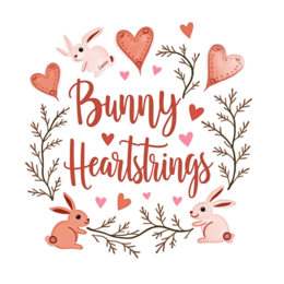 bunny hearts SVG PNG design with bold lettering
