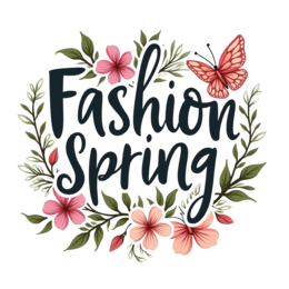 fashion spring blossoms floral SVG PNG design with bold lettering, pink and green floral elements