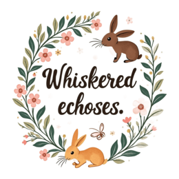 bunnies flowers wreath SVG PNG design with bold lettering, orange and pink floral elements