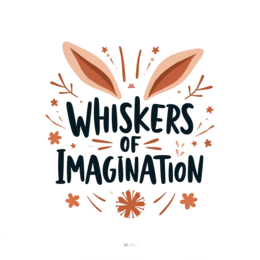 imagination artistic SVG PNG design with bold lettering, black floral elements