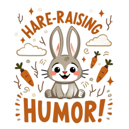 hare raising humor SVG PNG design with bold lettering