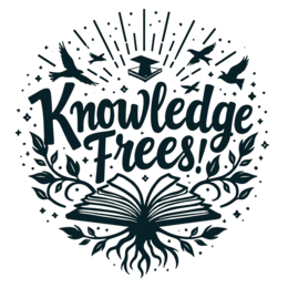 knowledge book freedom SVG PNG design with bold lettering, black floral elements, an uplifting message