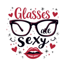 glasses sexy SVG PNG design with bold lettering