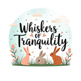 whiskers rabbits tranquility SVG PNG design with bold lettering, white and pink floral elements