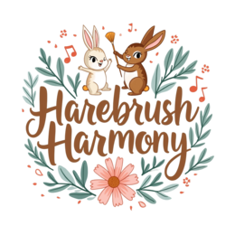 rabbits harmony SVG PNG design with white floral elements